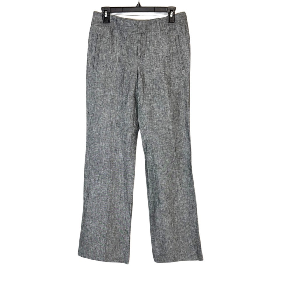 Banana Republic womens trousers size 4 gray marled Martin fit mid rise relaxed